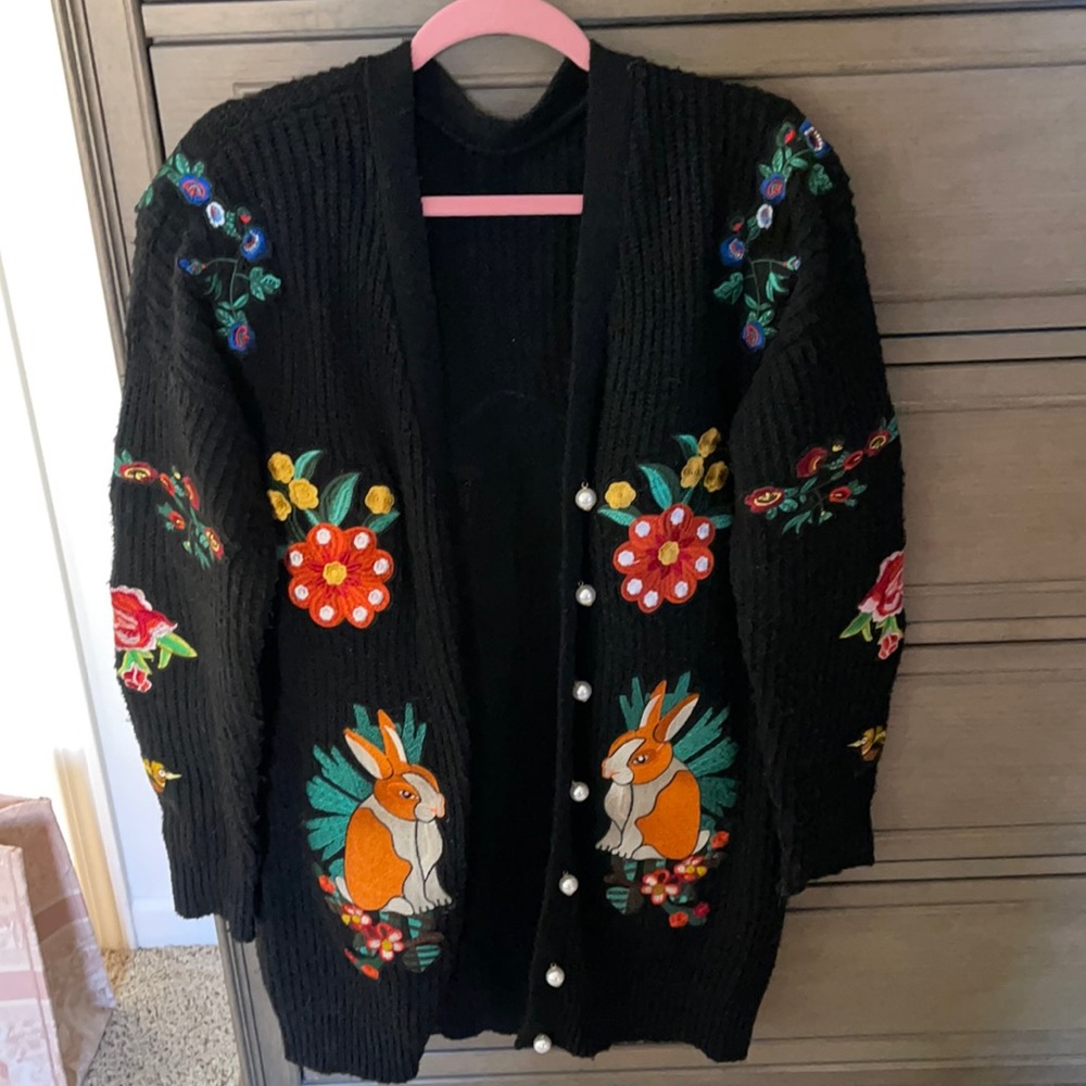 Beautiful Designer Inspired Cardigan, Oversized Fit